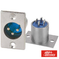 Ficha Xlr 3P Macho Niquelada Painel - Tauu,pt