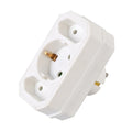 Tomada Elétrica C/ 2 Saídas Planas 1 Schuko Branco - Tauu,pt