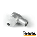 Ficha Coaxial Macho 9,5Mm Angular Televés - Tauu,pt