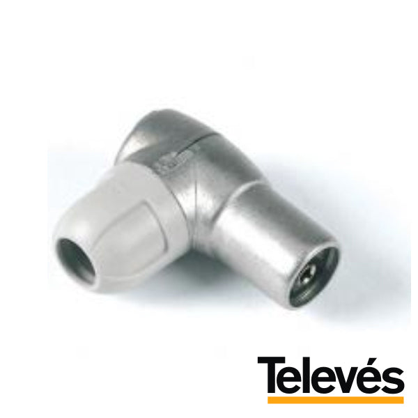 Ficha Coaxial Fêmea 9.5Mm Angular Televés - Tauu.pt