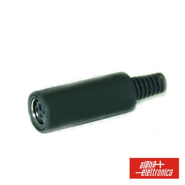 Ficha Mini Din 4P Fêmea Isolada Pvc P/ Soldar - Tauu,pt