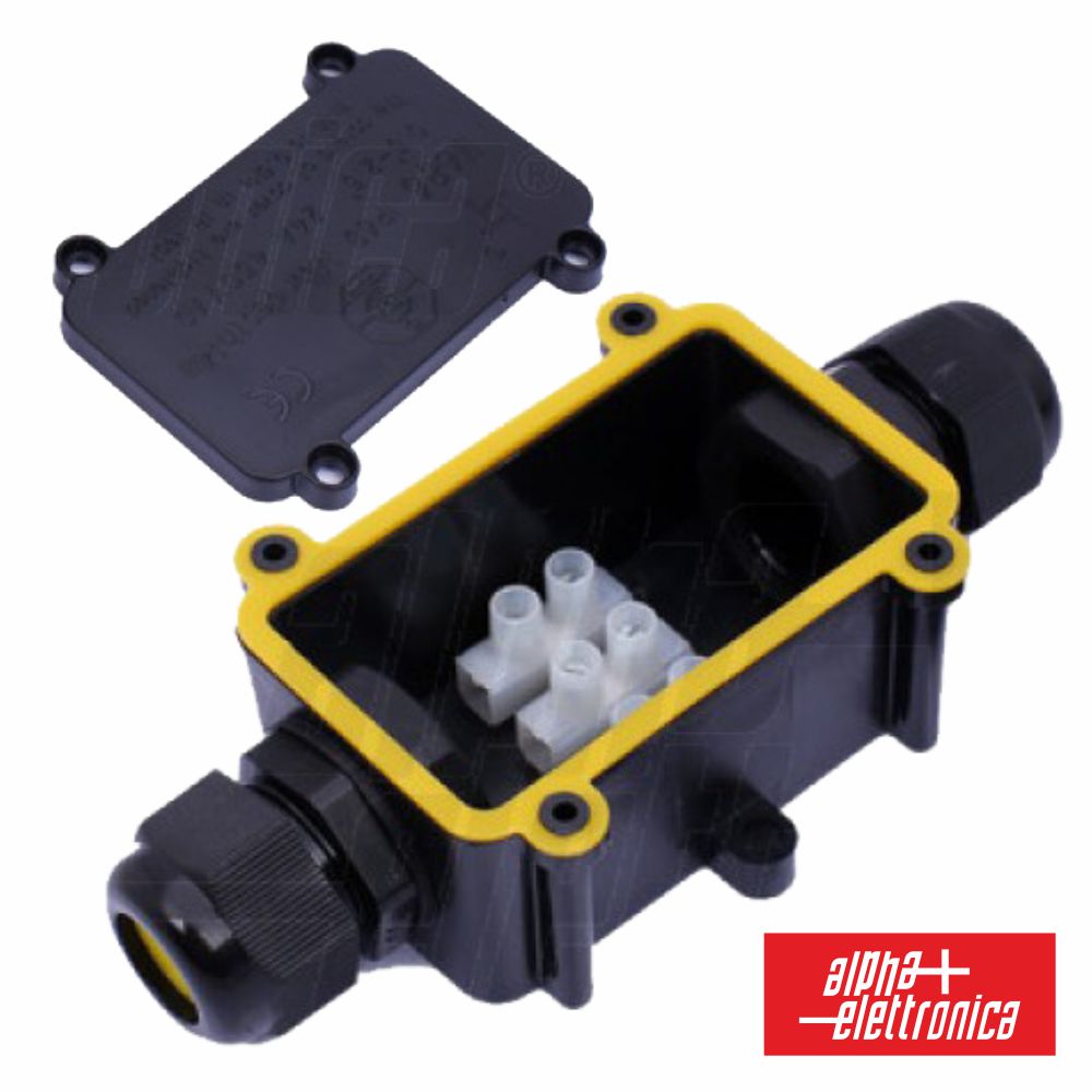 Caixa Junção 2 Vias C/ 3 Condutores 24A 450V Ip68 - Tauu.pt