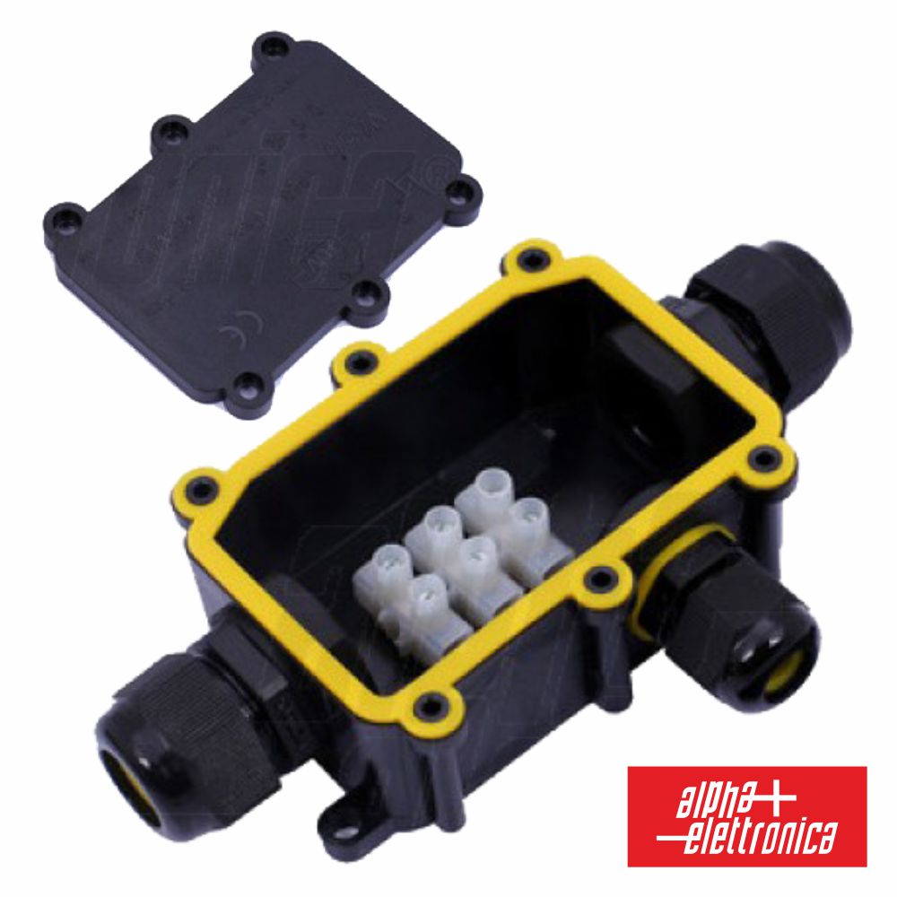 Caixa Junção 3 Vias C/  3 Condutores 24A 450V Ip68 - Tauu,pt