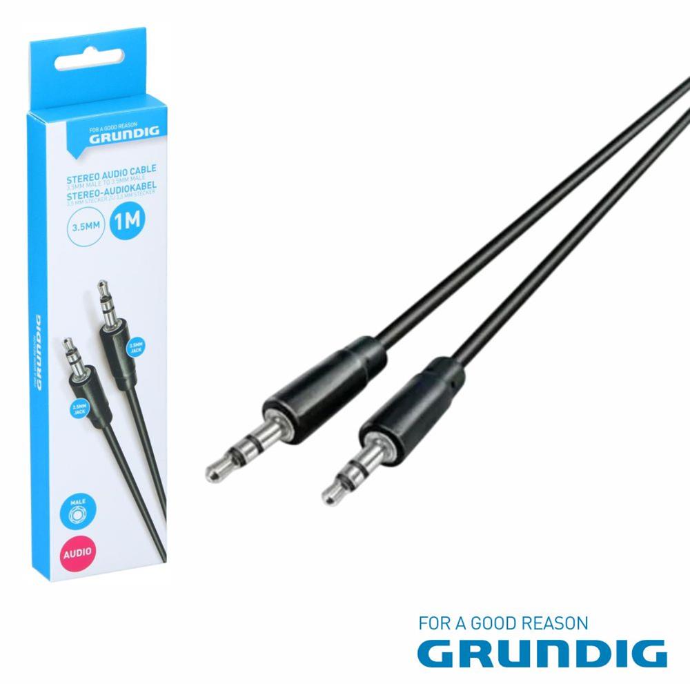 Cabo Jack 3,5Mm Macho / Jack 3,5Mm Macho 1M Preto Grundig - Tauu,pt