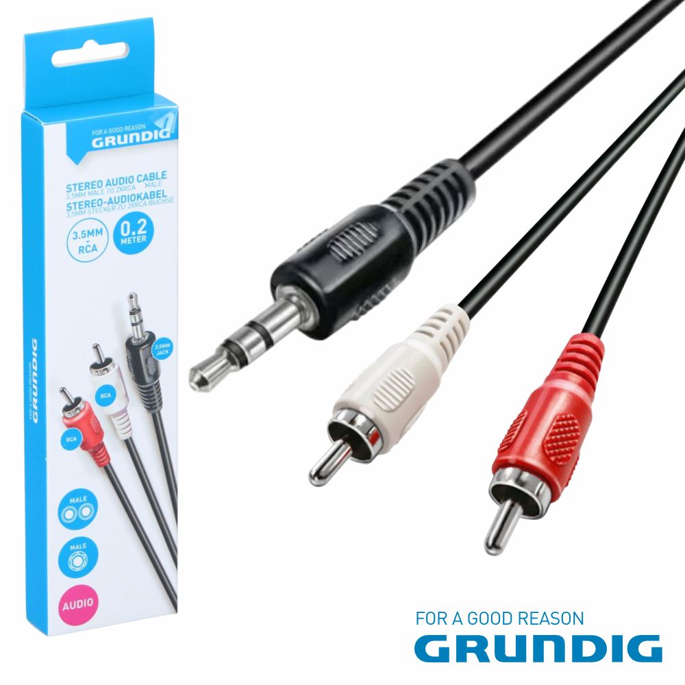 Cabo Jack 3,5Mm Macho St / 2-Rca Macho 2M Grundig - Tauu,pt