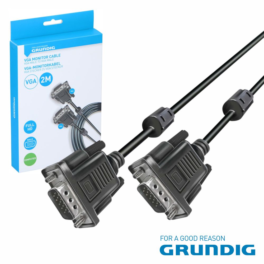 Cabo Vga Macho / Macho 2M Preto Grundig - Tauu,pt