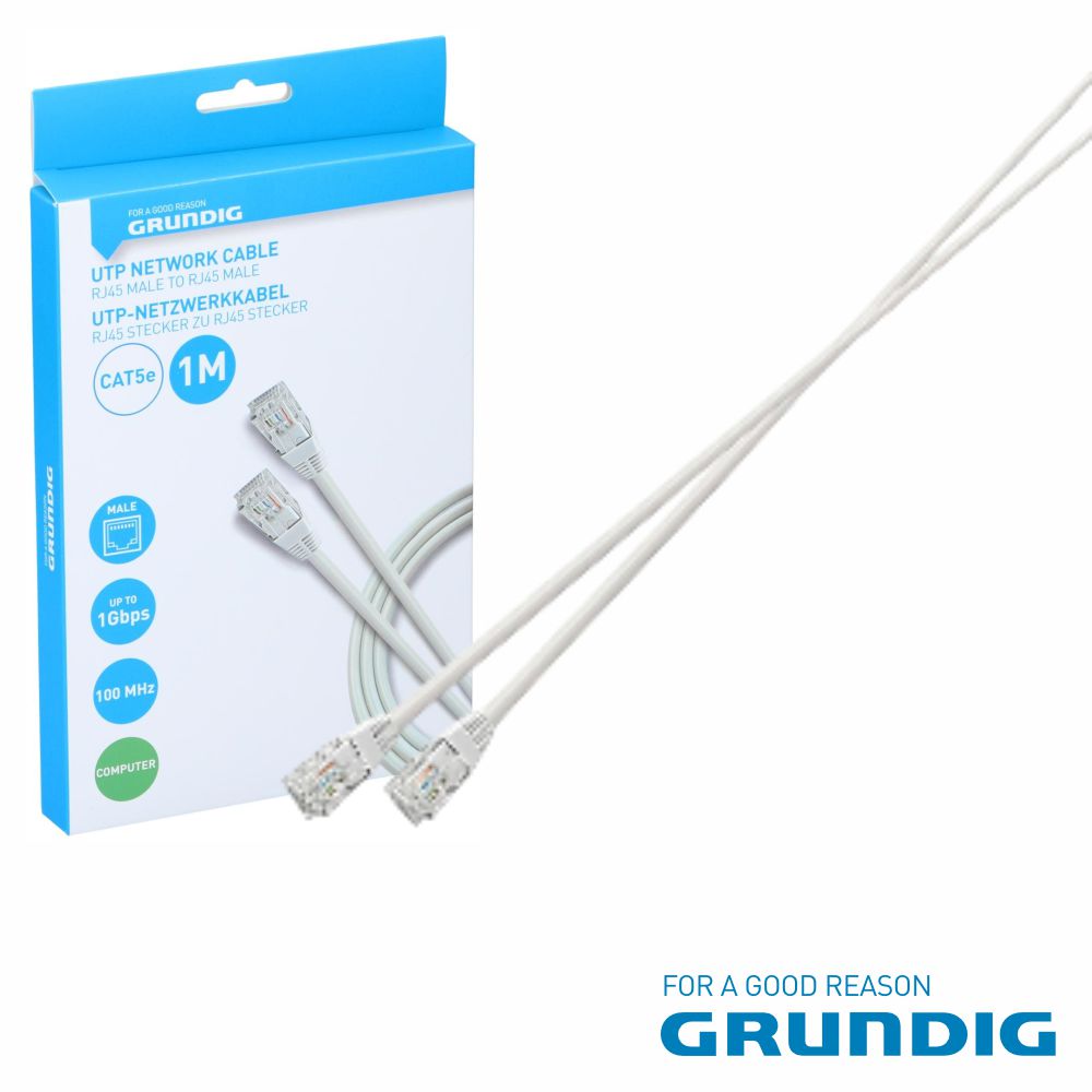 Cabo Utp Cat5E 1M Branco Grundig - Tauu,pt