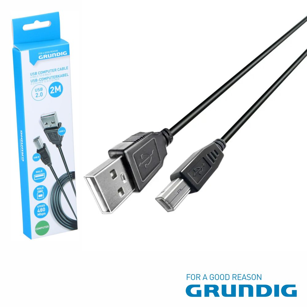 Cabo Usb-A 2,0 Macho / Usb-B Macho 2M Grundig - Tauu,pt