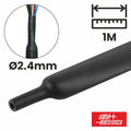 Tubo Manga Termoretráctil 2,4Mm 1M Preto Alpha - Tauu,pt