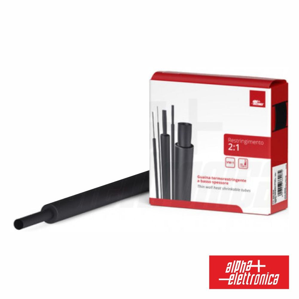 Tubo Manga Termoretráctil 25.4Mm 4M Preto Alpha - Tauu.pt