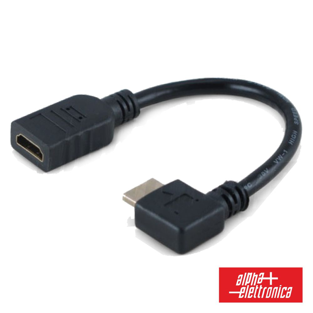 Ficha Adaptadora Hdmi Macho / Fêmea Angular 90º Vertical - Tauu,pt