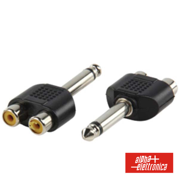 Ficha Adaptadora Jack 6,35Mm Macho Mn / 2 Rca Fêmea - Tauu,pt