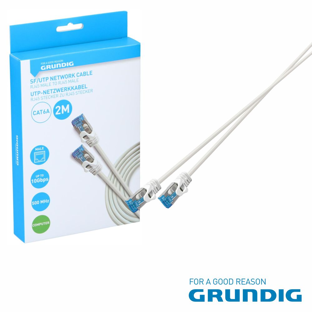 Cabo Sf/Utp Cat6A 2M Branco Grundig - Tauu,pt