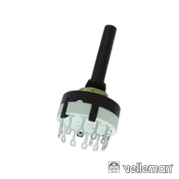 Comutador Rotativo 1P C/ 12 Posições Conexões De Soldadura - Tauu.pt