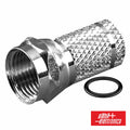 Ficha F Fêmea Niquelada  P/ Cabo 6.8Mm Rg6 C/ 2 O-Ring - Tauu.pt