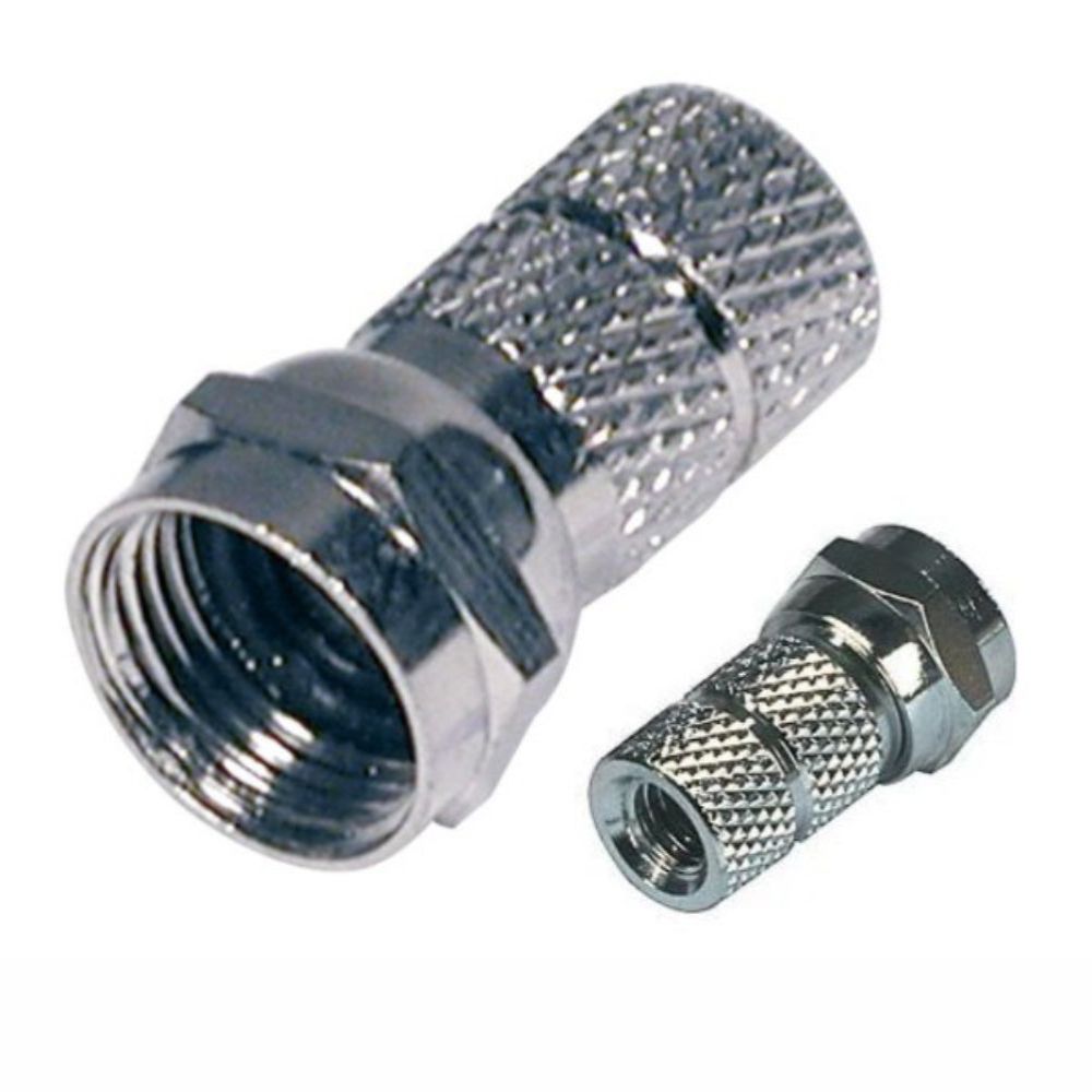 Ficha F Fêmea Niquelada P/ Cabo 7,0Mm Rg59 - Tauu,pt