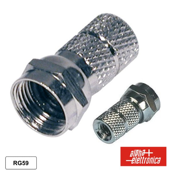 Ficha F Fêmea Niquelada P/ Cabo 6.5Mm Rg59 - Tauu.pt