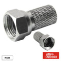 Ficha F Fêmea Niquelada P/ Cabo 5,5Mm Rg58 Com 1 O-Ring - Tauu,pt