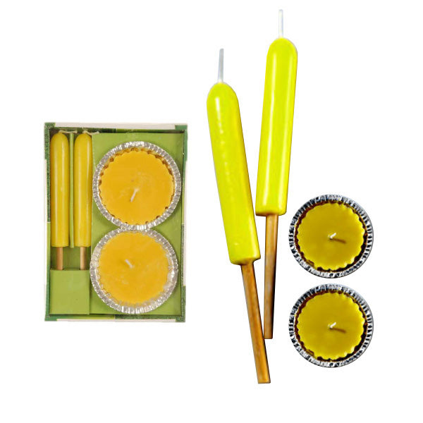 Conjunto De 4 Velas De Cheiro A Limão - Tauu,pt