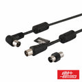 Cabo Coaxial Macho / Fêmea 90º Preto 2M C/ Filtro Alpha - Tauu,pt