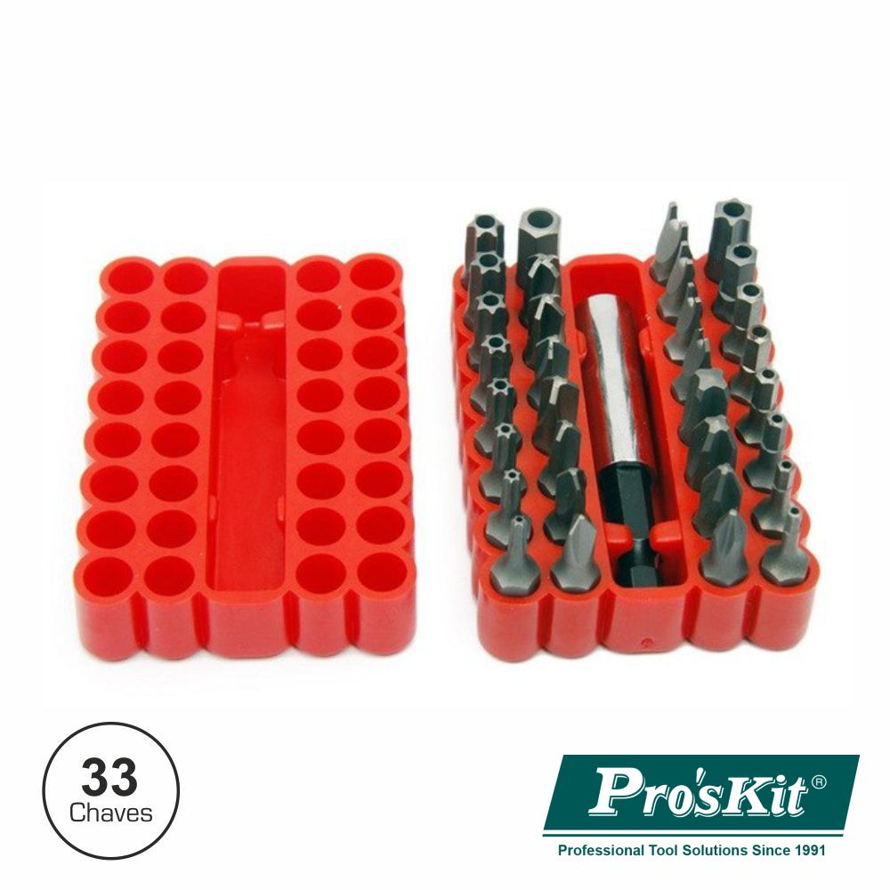 Conjunto De 33 Chaves Bit De Segurança Proskit - Tauu.pt