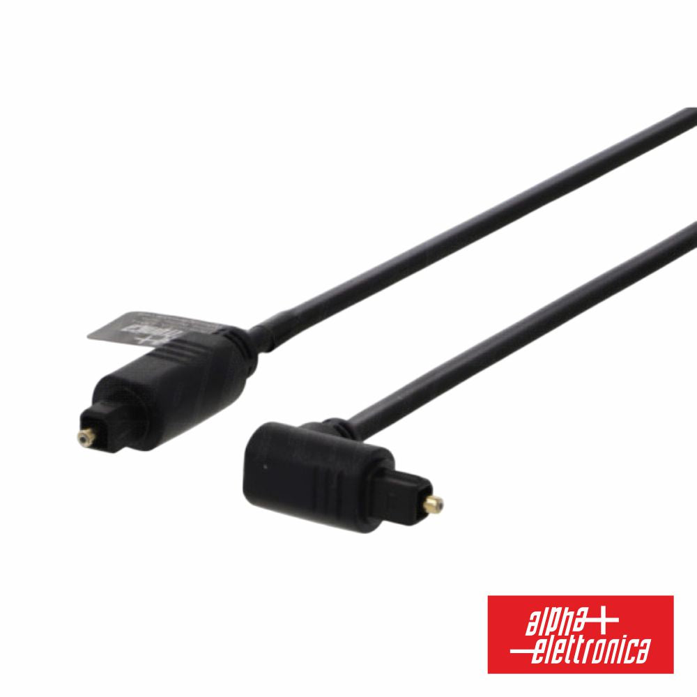 Cabo Fibra Óptica Toslink Angular P/ Toslink Reto 1M Alpha - Tauu,pt