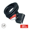 Cabo Scart Macho Vídeo / 2 Rca Macho 1,5M - Tauu,pt