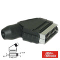 Ficha Scart Macho De 21P Terminais De Soldar - Tauu,pt
