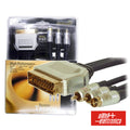 Cabo Profissional Scart Macho / 2Rca-Svhs Macho 1,5M Blister - Tauu,pt