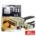 Cabo Profissional Scart Macho / 2Rca-Svhs Macho 1.5M Blister - Tauu.pt