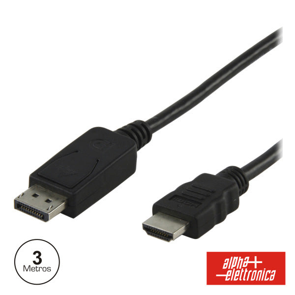 Cabo Displayport Macho / Hdmi Macho 3M - Tauu.pt