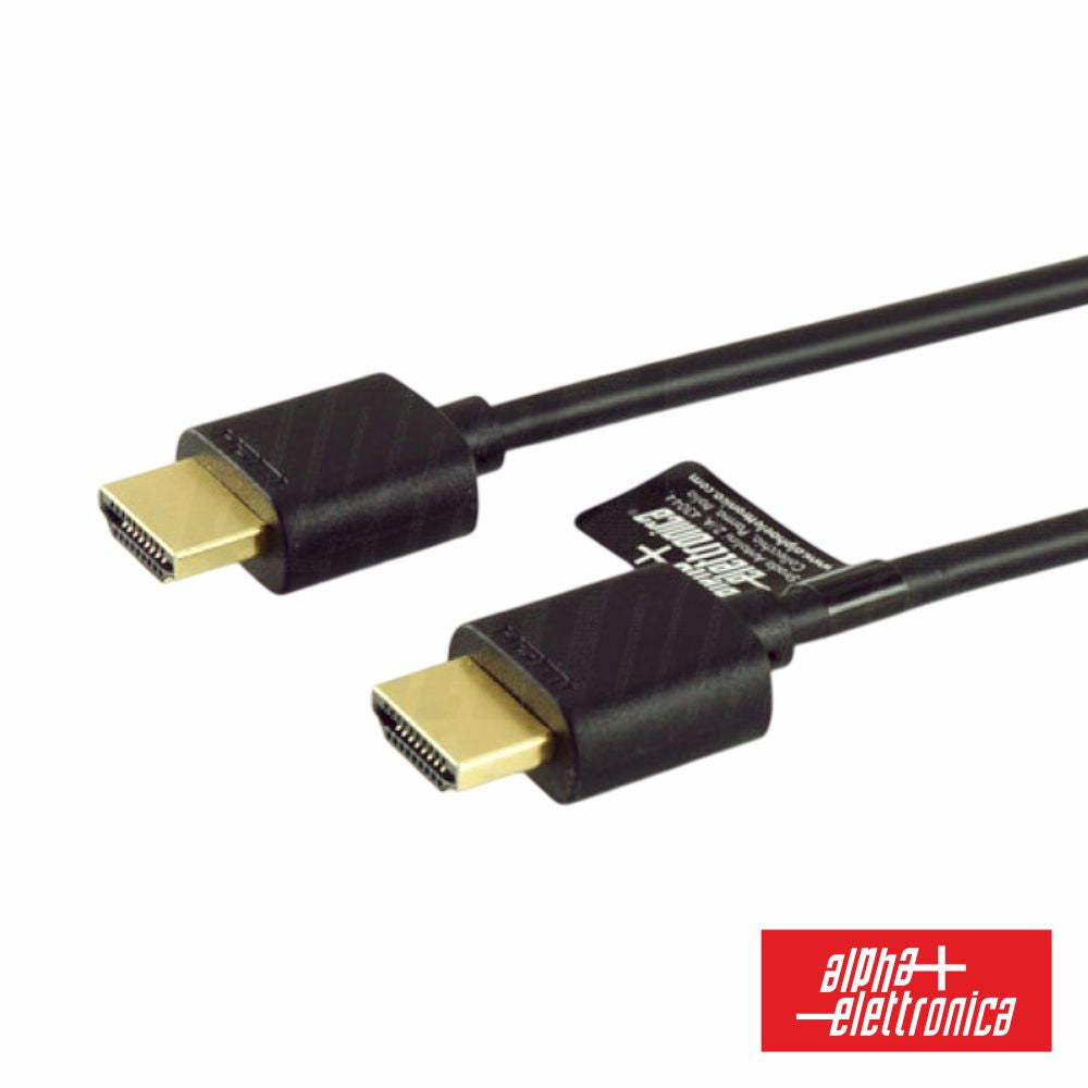 Cabo Hdmi Dourado Macho / Macho 4K Preto 1M Alpha - Tauu.pt