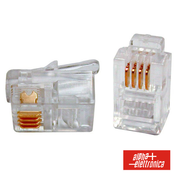 Ficha Telefone Rj10 Modular 4P4C - Tauu,pt
