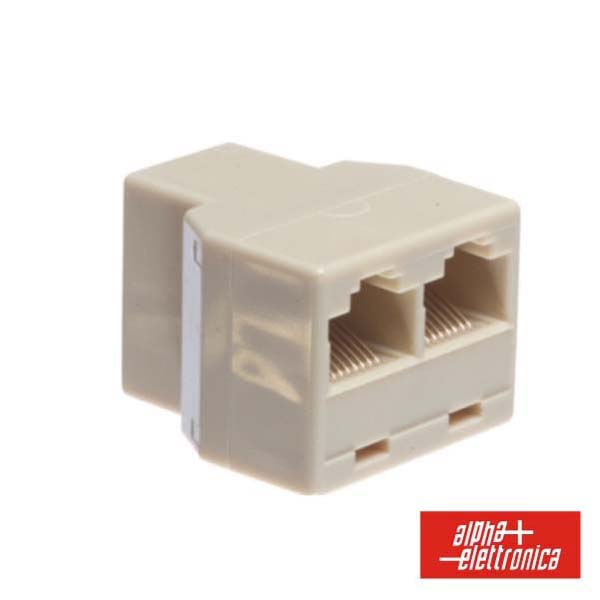 Adaptador De Telefone 8P8C 1 Fêmea / 2 Fêmea Modular - Tauu.pt