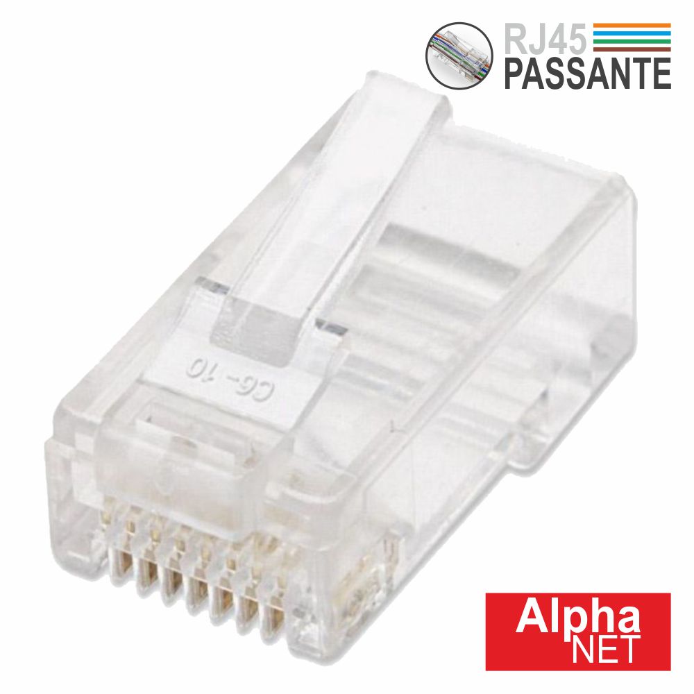 Ficha Rj45 Modelar 8P8C Cat5 Passante - Tauu,pt