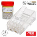 Ficha Rj45 Modelar 8P8C Cat6 Passante - Tauu.pt