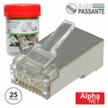 Ficha Rj45 Modelar 8P8C Cat6 Passante - Tauu,pt