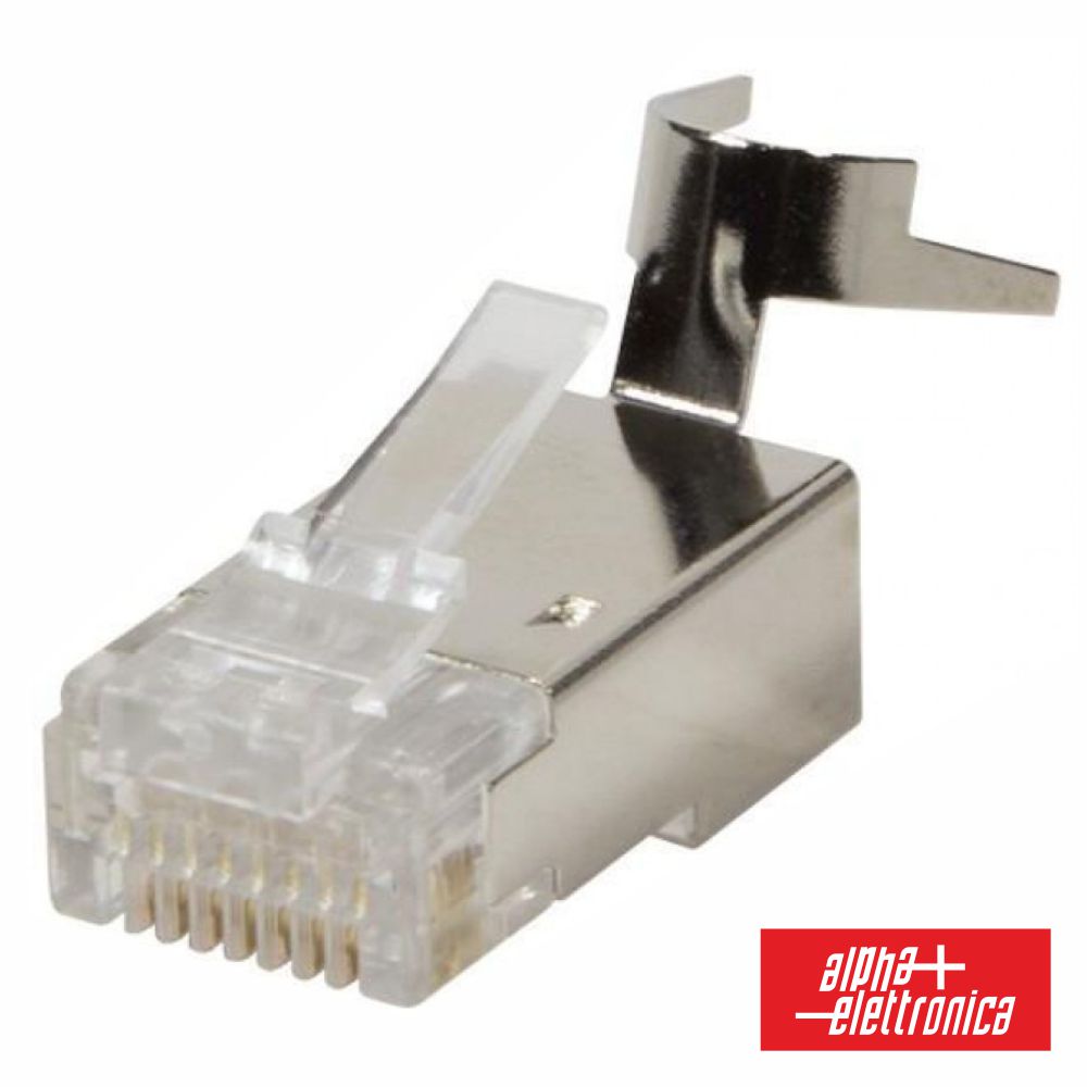 Ficha Rj45 De Cravar Blindada 8P8C Cat6A Ftp Passante - Tauu.pt