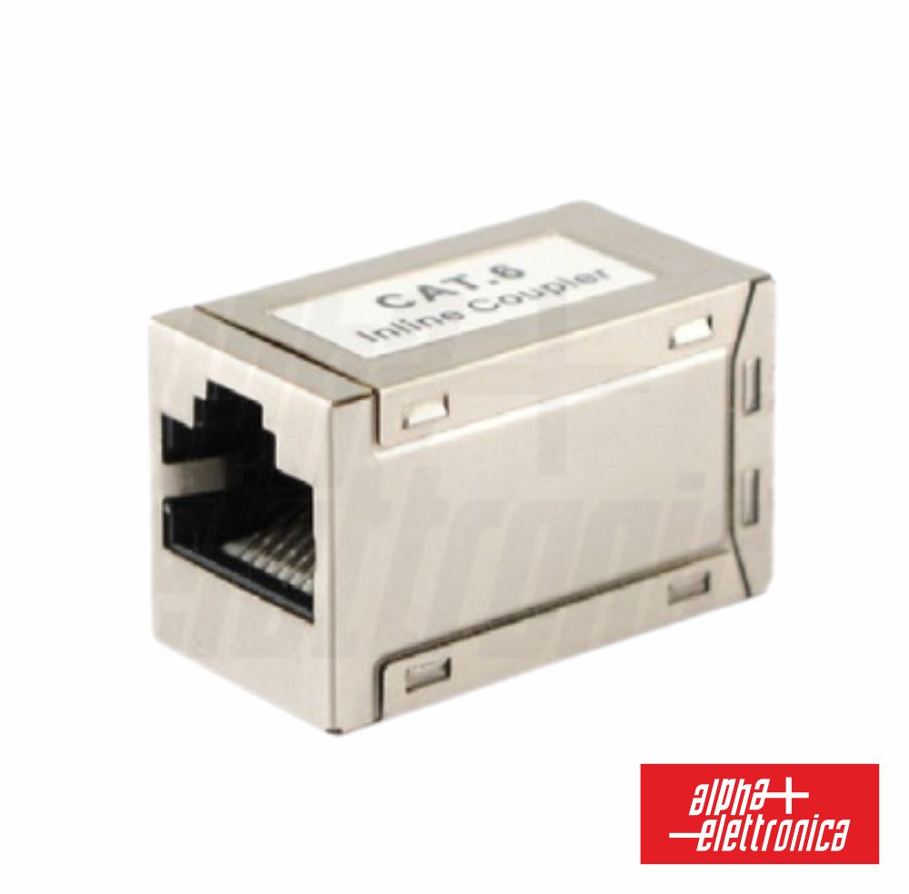 Ficha Adaptadora Rj45 8P8C Cat6A Fêmea / Fêmea Metálico - Tauu,pt
