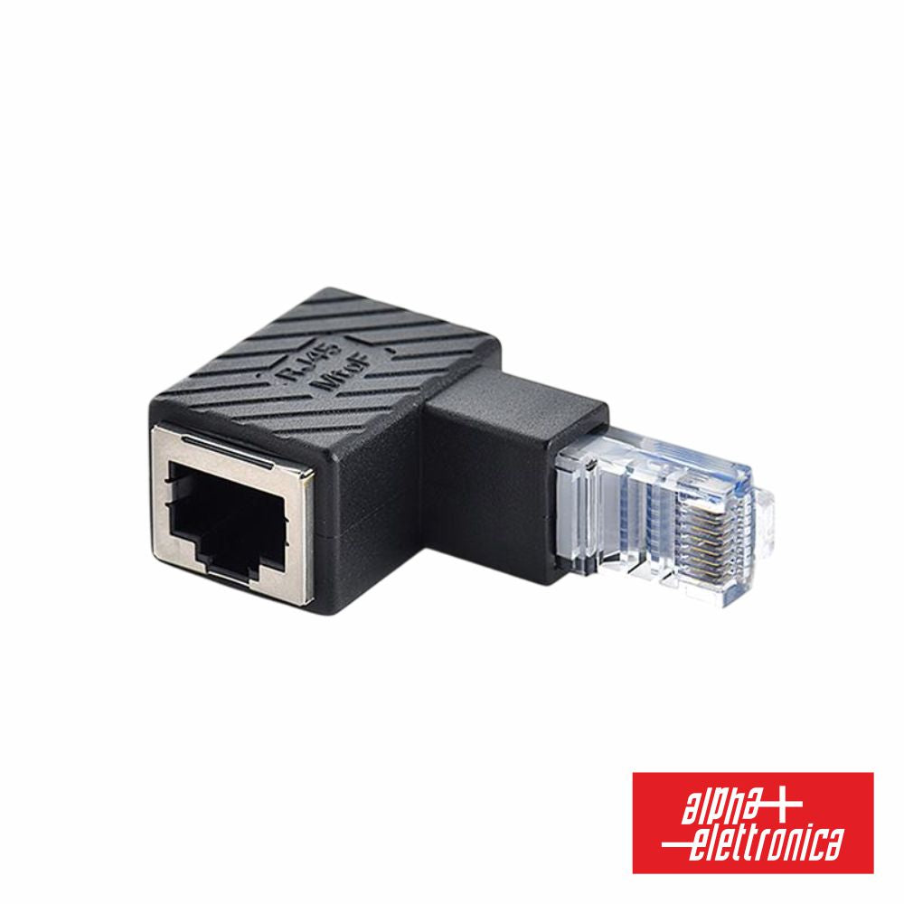 Ficha Adaptador Rj45 Macho P/ Rj45 Fêmea 90º Alpha - Tauu.pt