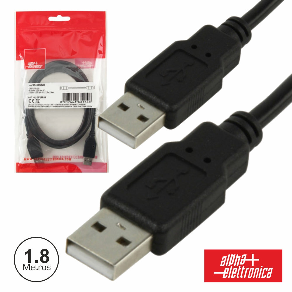 Cabo Usb-A 2.0 Macho / Usb-A Macho 1.8M - Tauu.pt