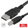 Cabo Usb-A 2.0 Macho / Usb-B Macho 1.8M Preto - Tauu.pt