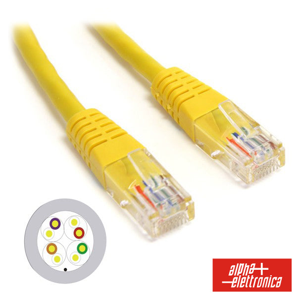 Cabo Utp Cat5E Amarelo 0,5M - Tauu,pt