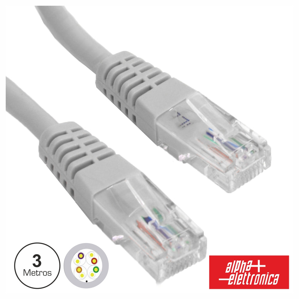 Cabo Utp Cat5E Cinza 3M - Tauu,pt
