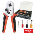Kit Alicate De Cravar + Terminais Ponteira Awg10-23 Alphanet - Tauu.pt