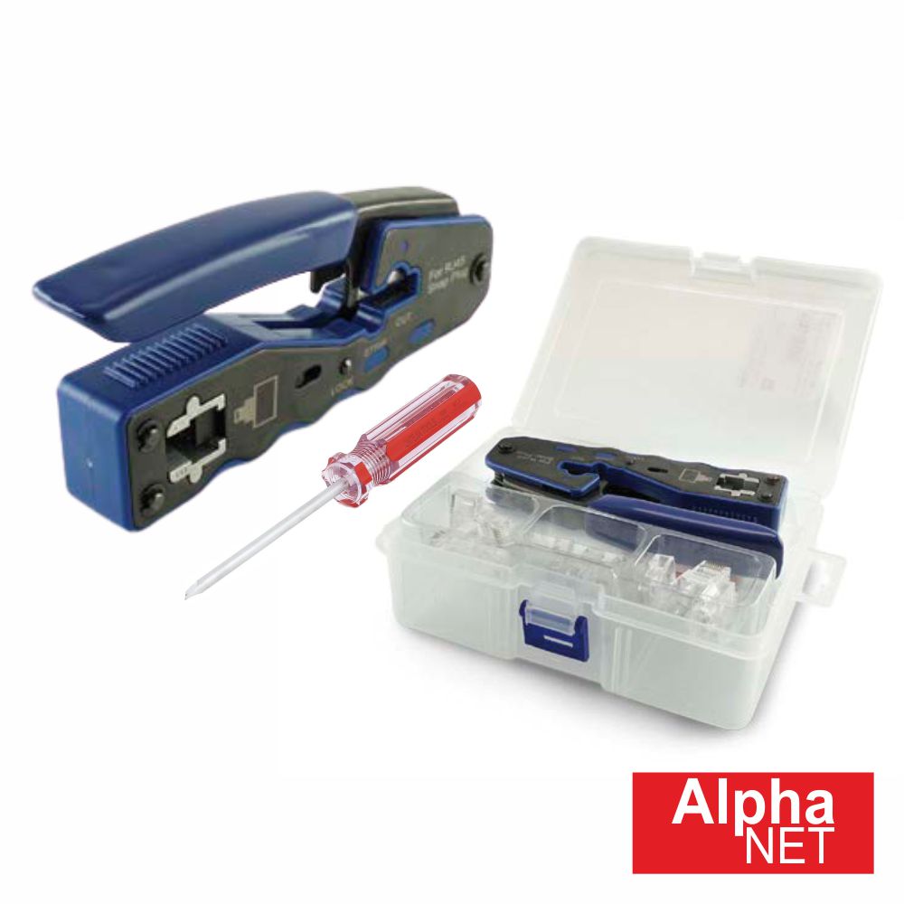 Alicate De Cravar 8P8C/Rj45 Passante Alphanet - Tauu.pt