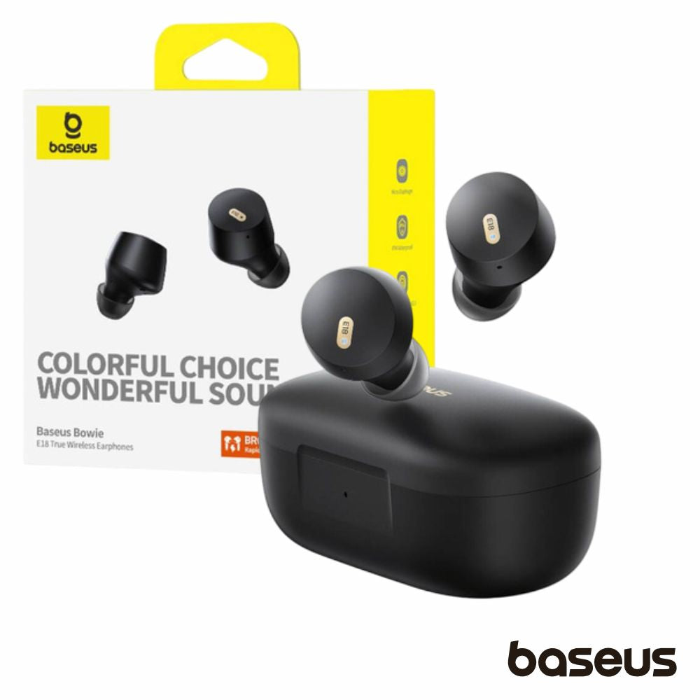 Auriculares Earbuds Tws Bluetooth Bowie E18 Preto Baseus - Tauu.pt