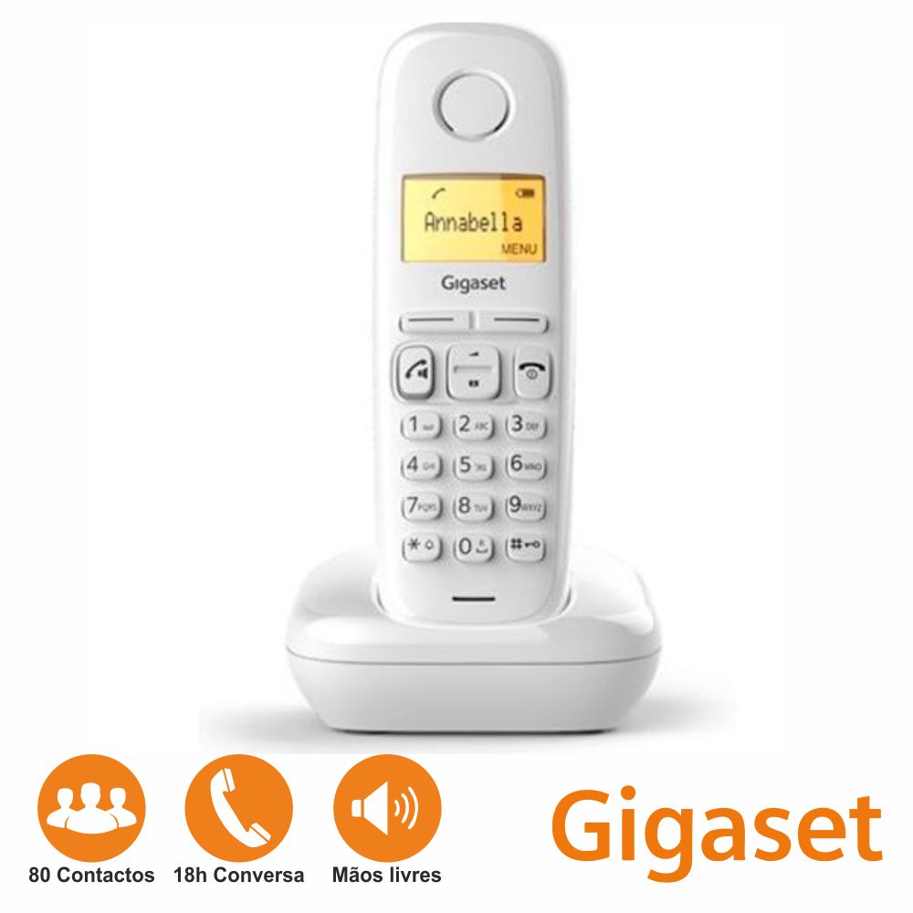 Telefone S/ Fios A270 Branco Gigaset - Tauu.pt