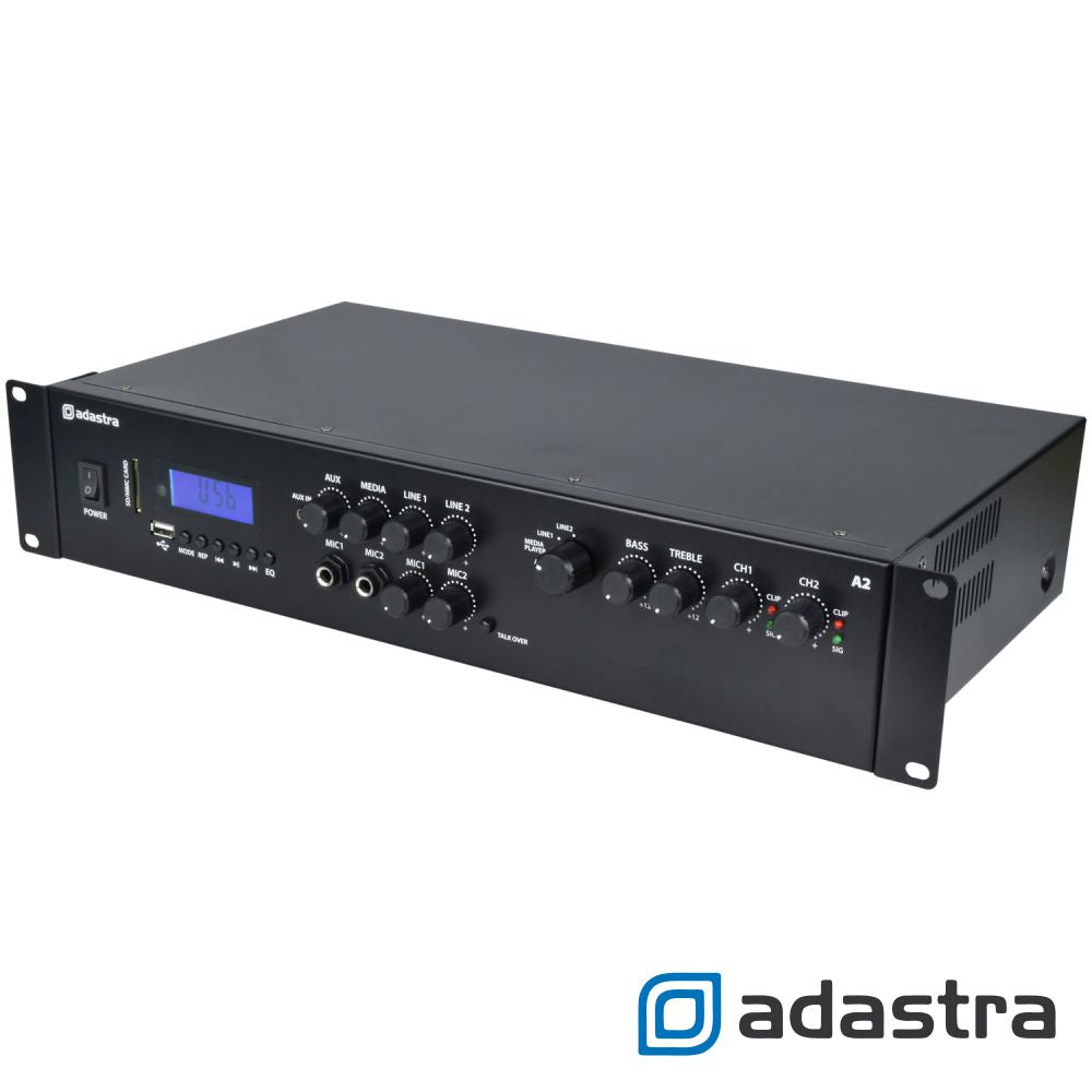 Amplificador Stereo 2X200W Usb/Sd/Fm/Bt Adastra - Tauu.pt