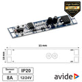 Controlador Mini C/ Sensor Ir P/ Fita Leds 12/24V 8A Avide - Tauu,pt